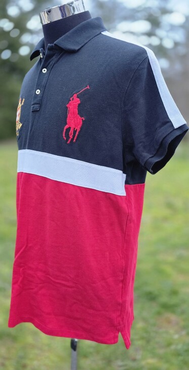 Vintage POLO Ralph Lauren Crest Big Logo Shirt Mens Large Rare Non Vintage Y2k - Picture 6 of 9